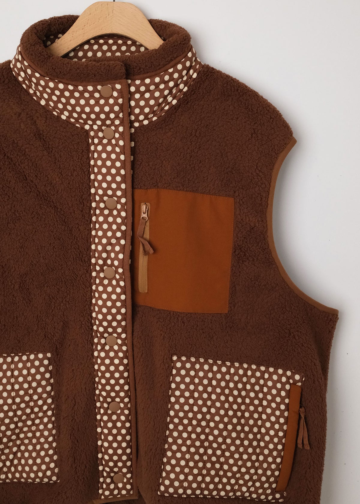 Fleece Vest Hickory Chocolate