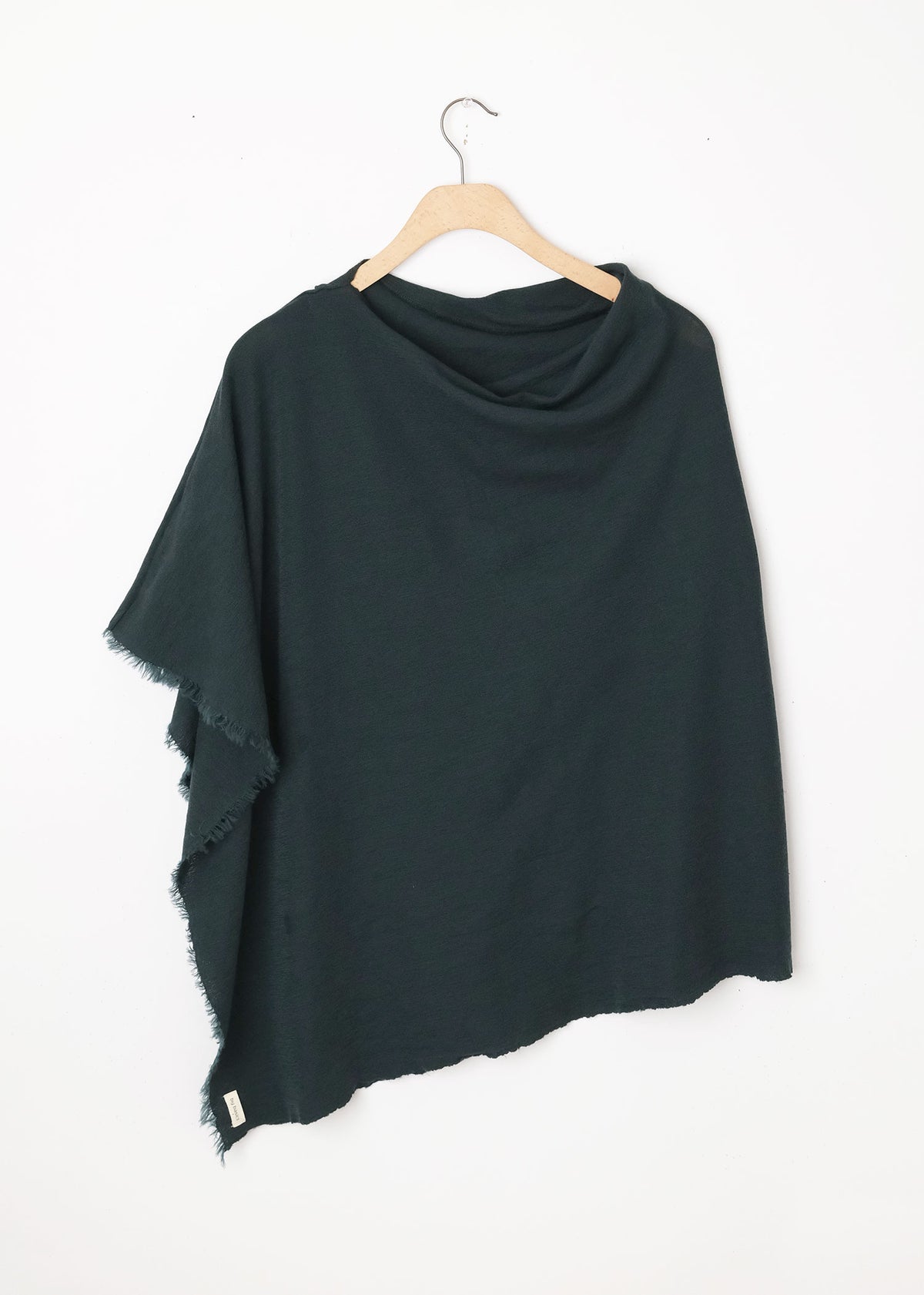 Asymetric Merino Wool Poncho
