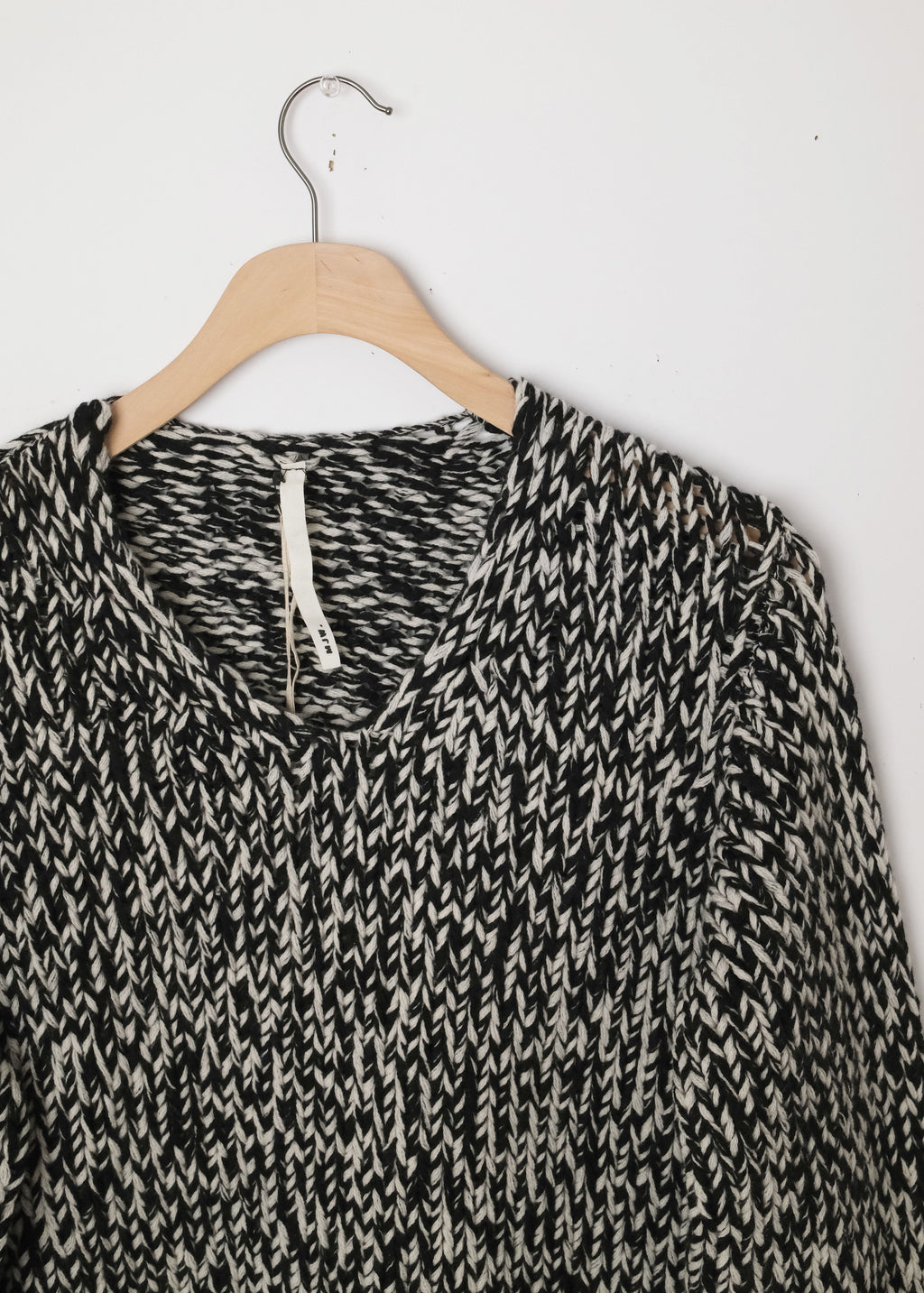 Cashmere V Neck Pullover  in Marled Yarn
