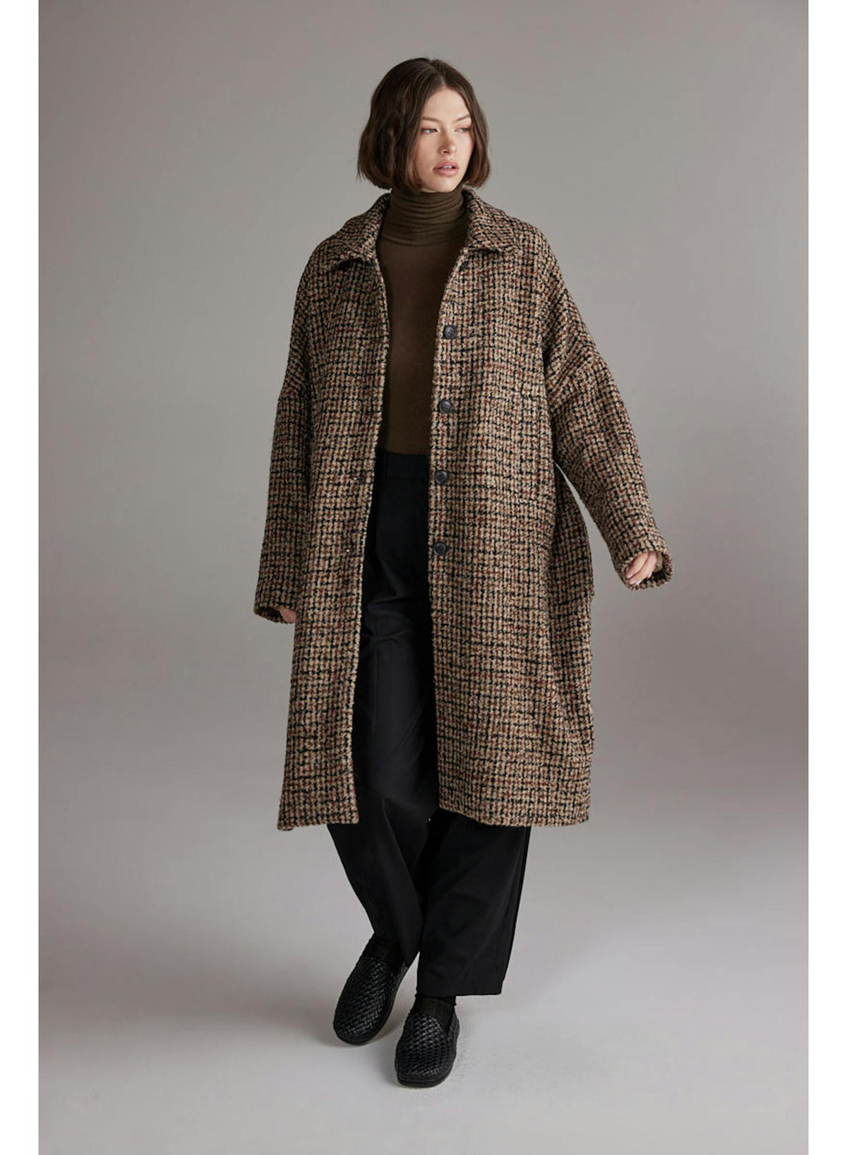 Wool Tweedy Overcoat