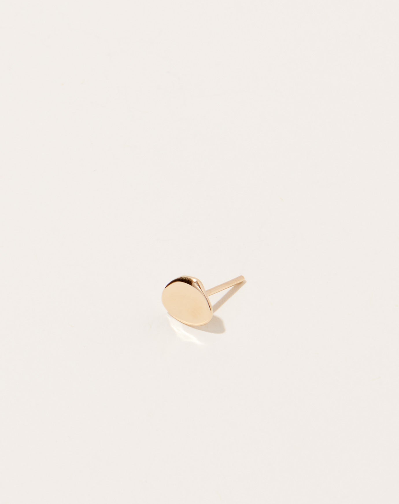 Pebble  Earring 14KT Gold Single