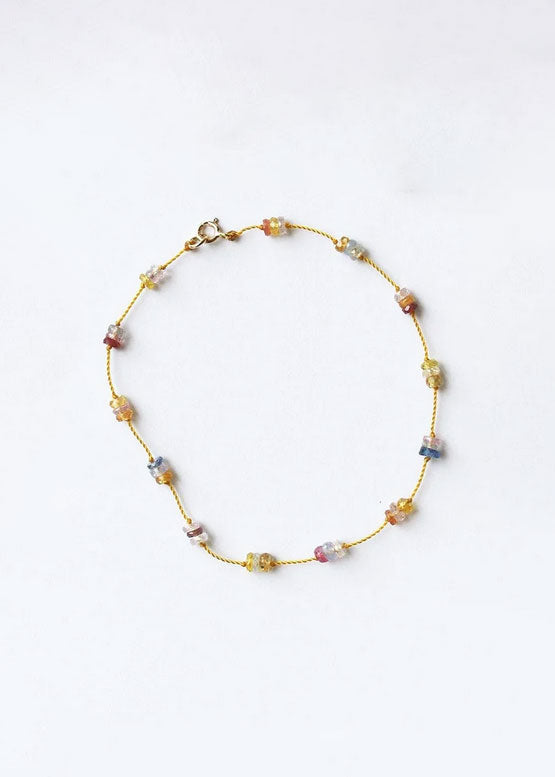 Saffron Rainbow Sapphire Bracelet