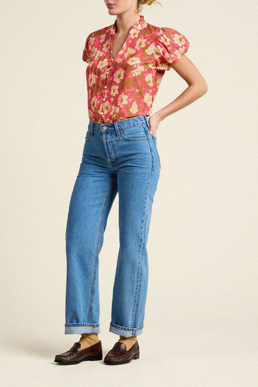 Luna Blouse Rancho Rose