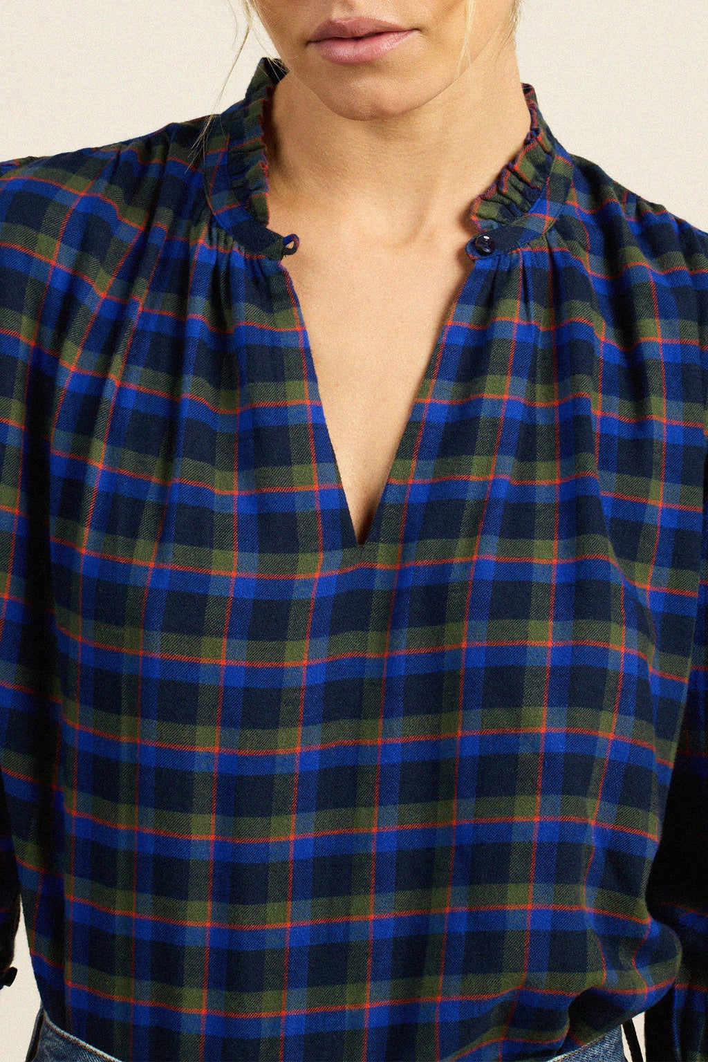 Orly Blouse Winter Regata Plaid