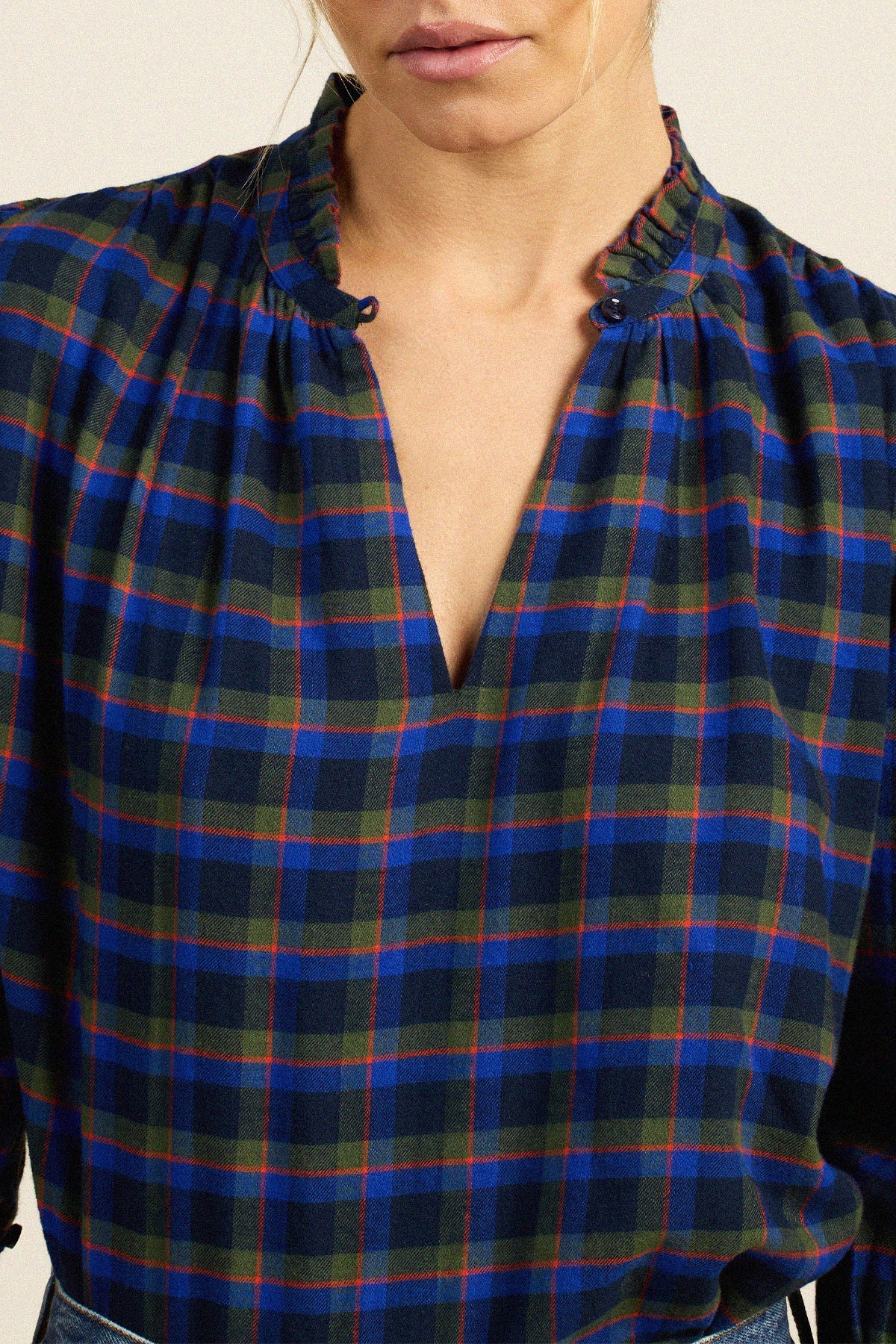 Orly Blouse Winter Regata Plaid