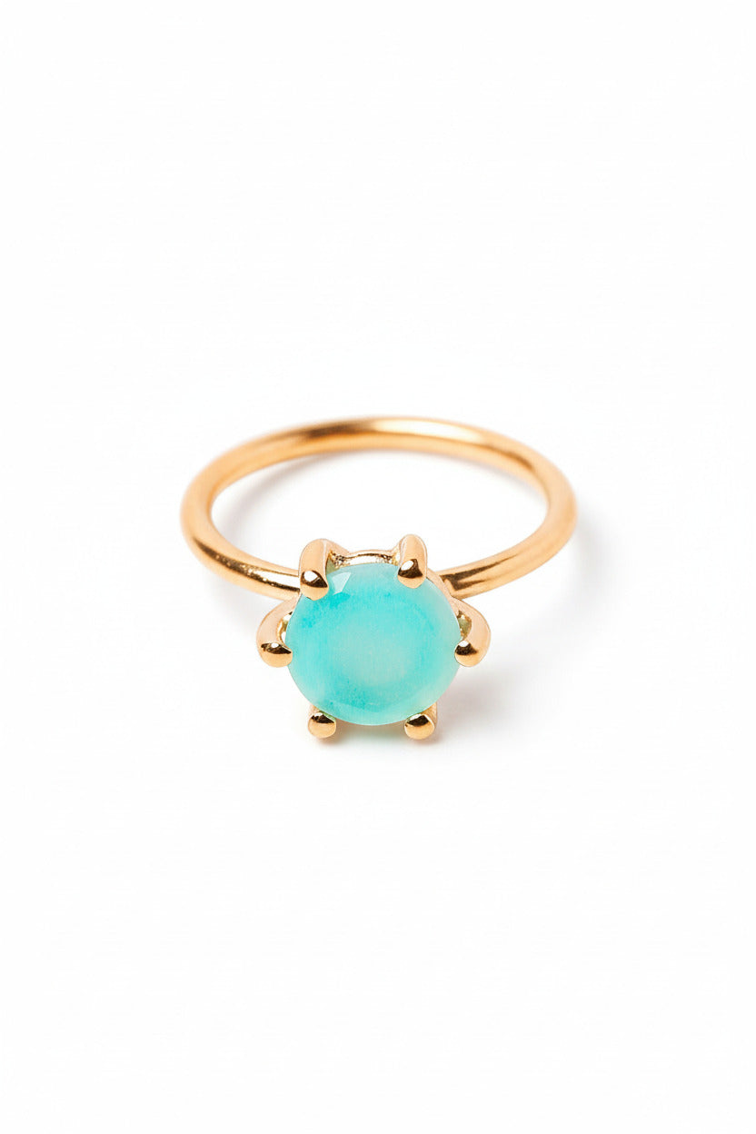 Lagoon Ring Gold/Chalcedony