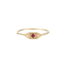 Load image into Gallery viewer, Ruby Mini Deco Point Ring 7
