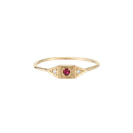 Ruby Mini Deco Point Ring 7