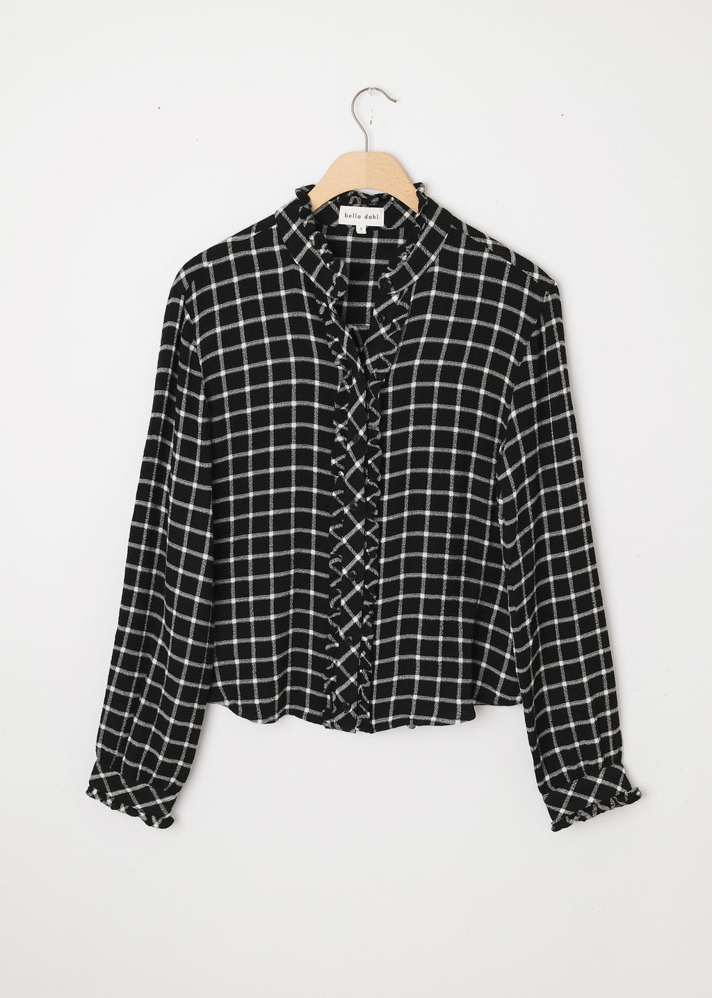 Ruffle Shirt Black/White