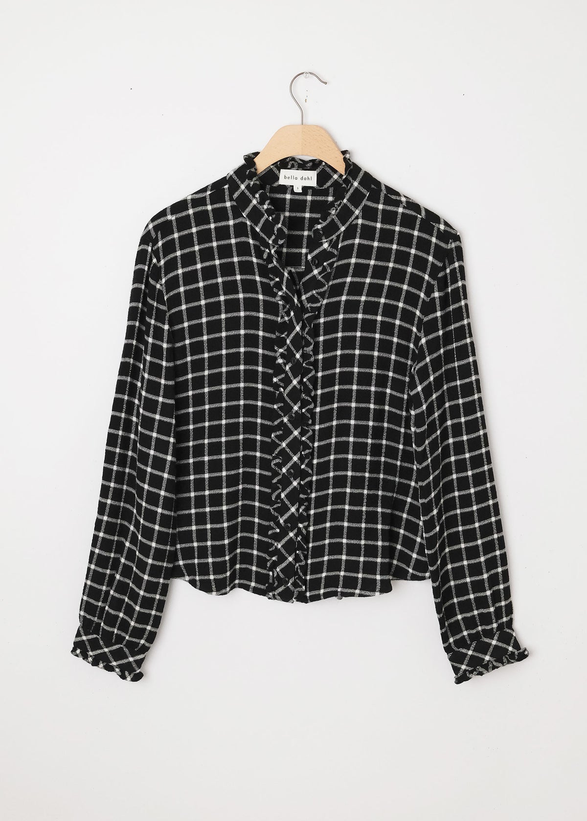 Ruffle Shirt Black/White