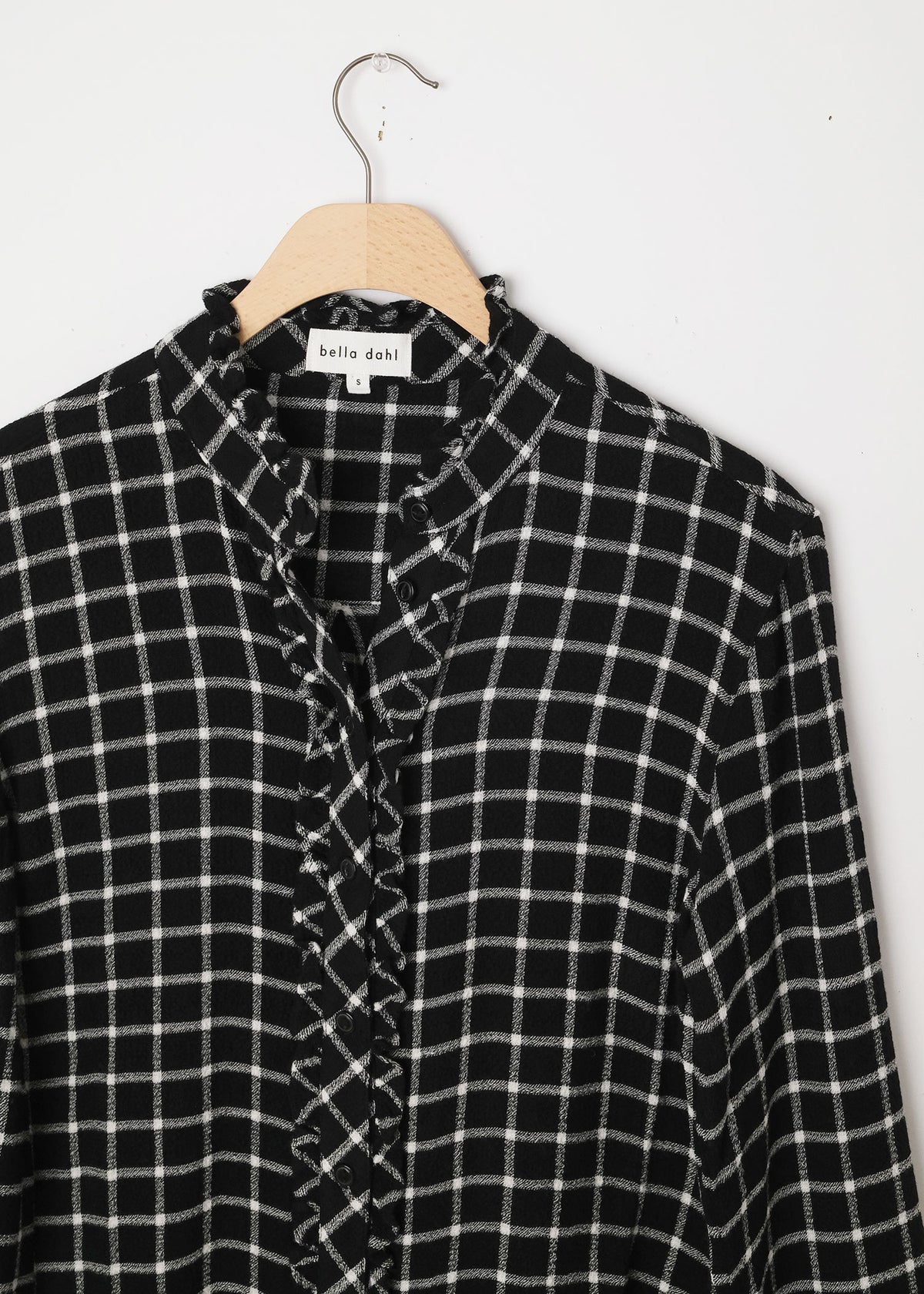 Ruffle Shirt Black/White