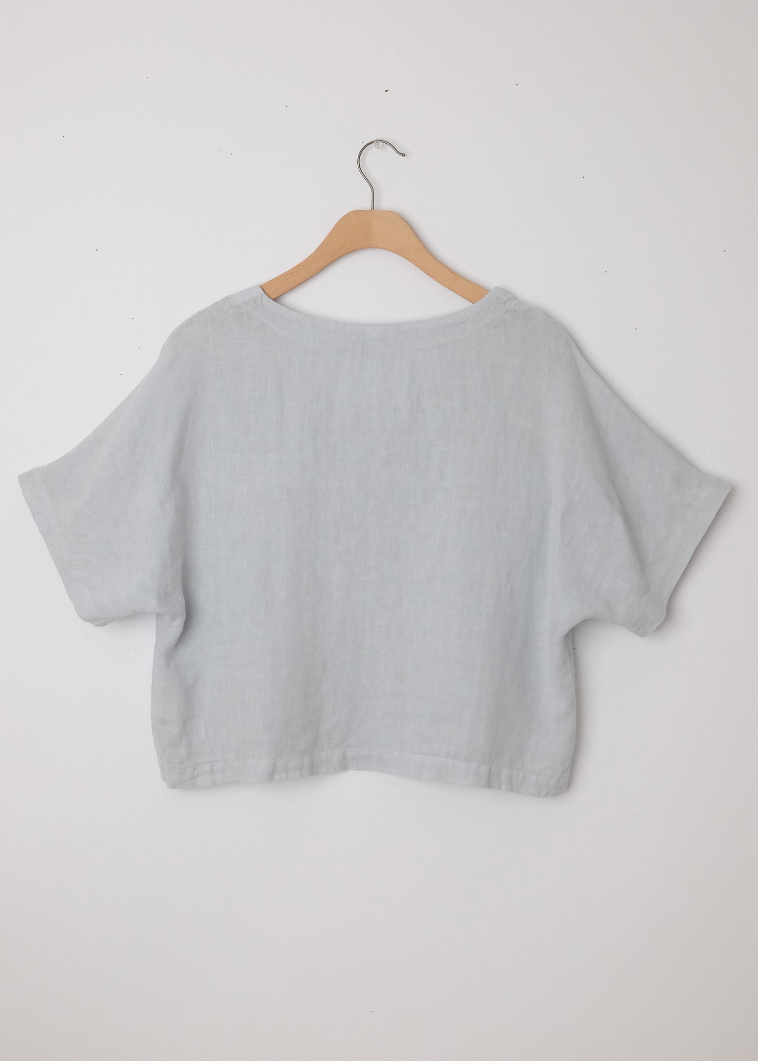 S/S Linen Top Light Blue