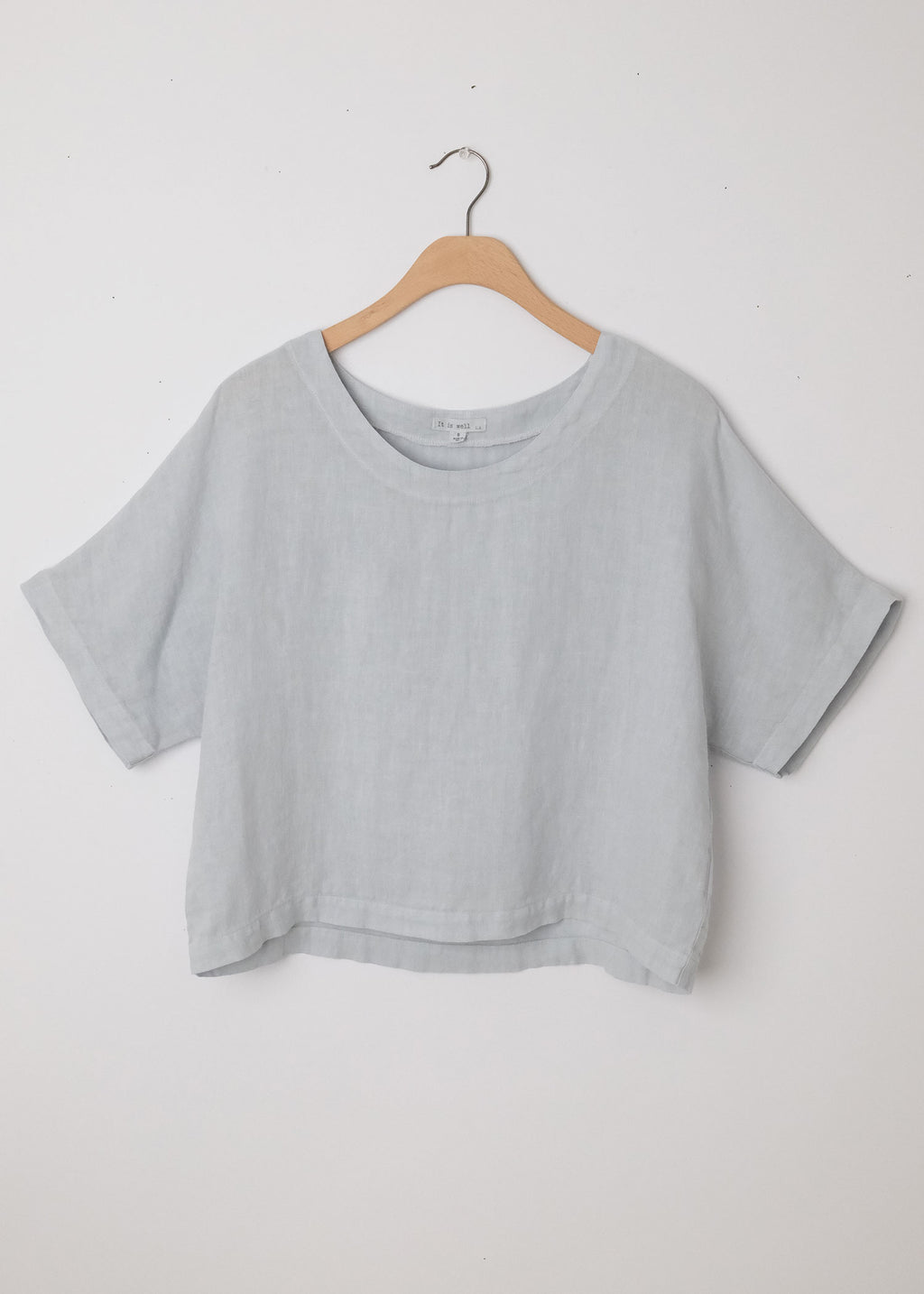 S/S Linen Top Light Blue