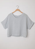 S/S Linen Top Light Blue