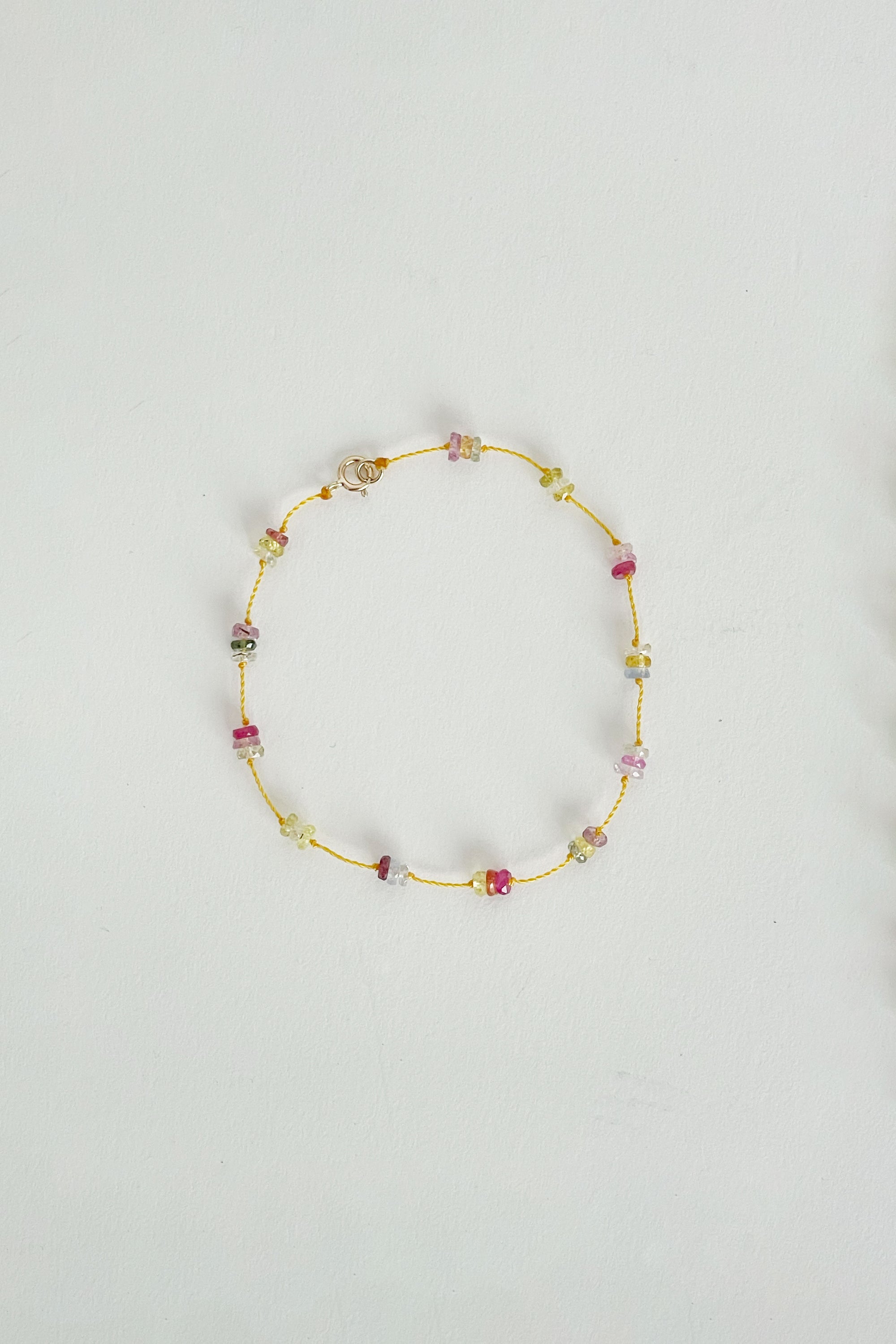 Saffron Rainbow Sapphire Bracelet
