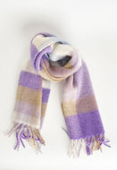 Lucio Scarf - Lila Purple Plaid
