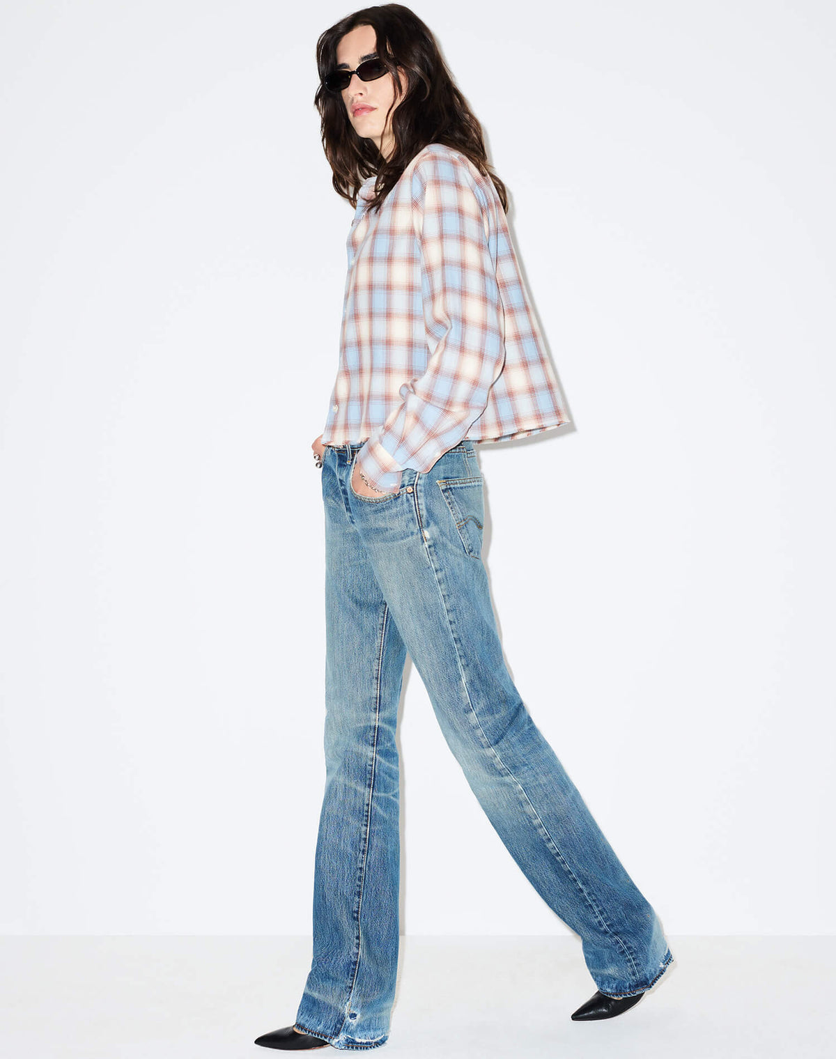 Bianca Shirt Bluebell Plaid