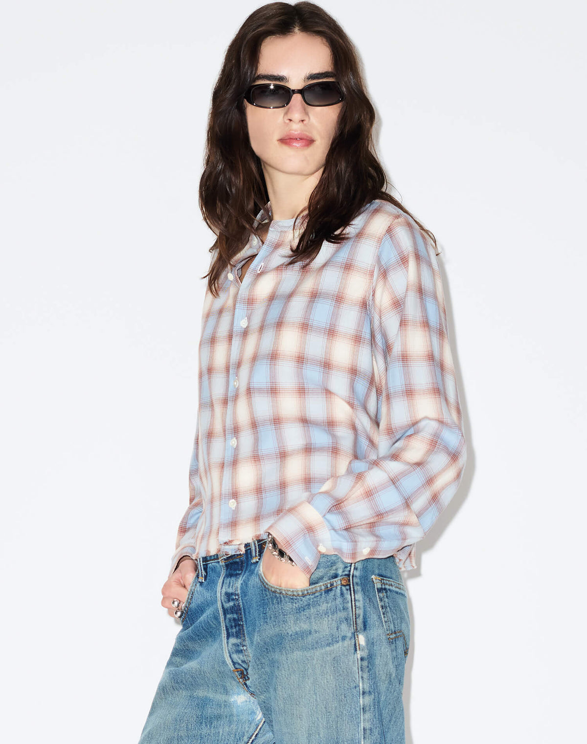 Bianca Shirt Bluebell Plaid