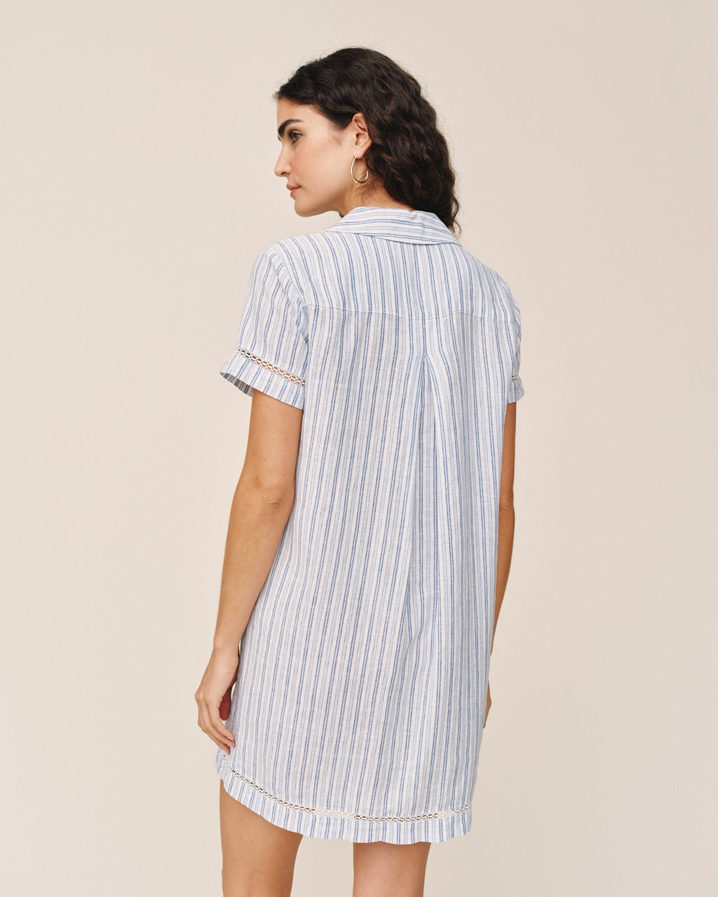 Shirt Dress Ocean Blue Stripe