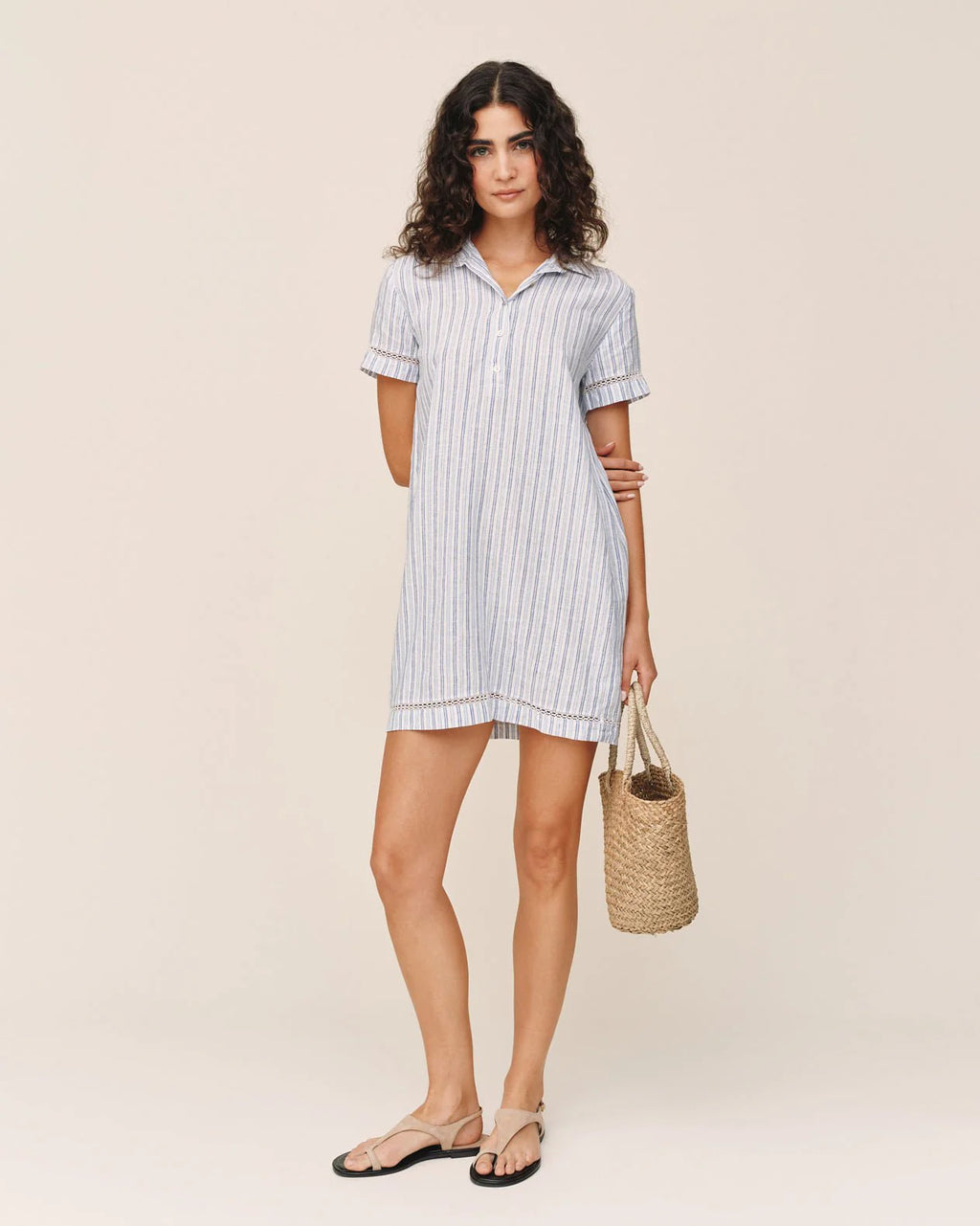 Shirt Dress Ocean Blue Stripe