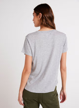 Load image into Gallery viewer, Side Slit V-Neck Tee - Heather Ash
