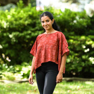 Relaxed Fit Blouse - Red Radha