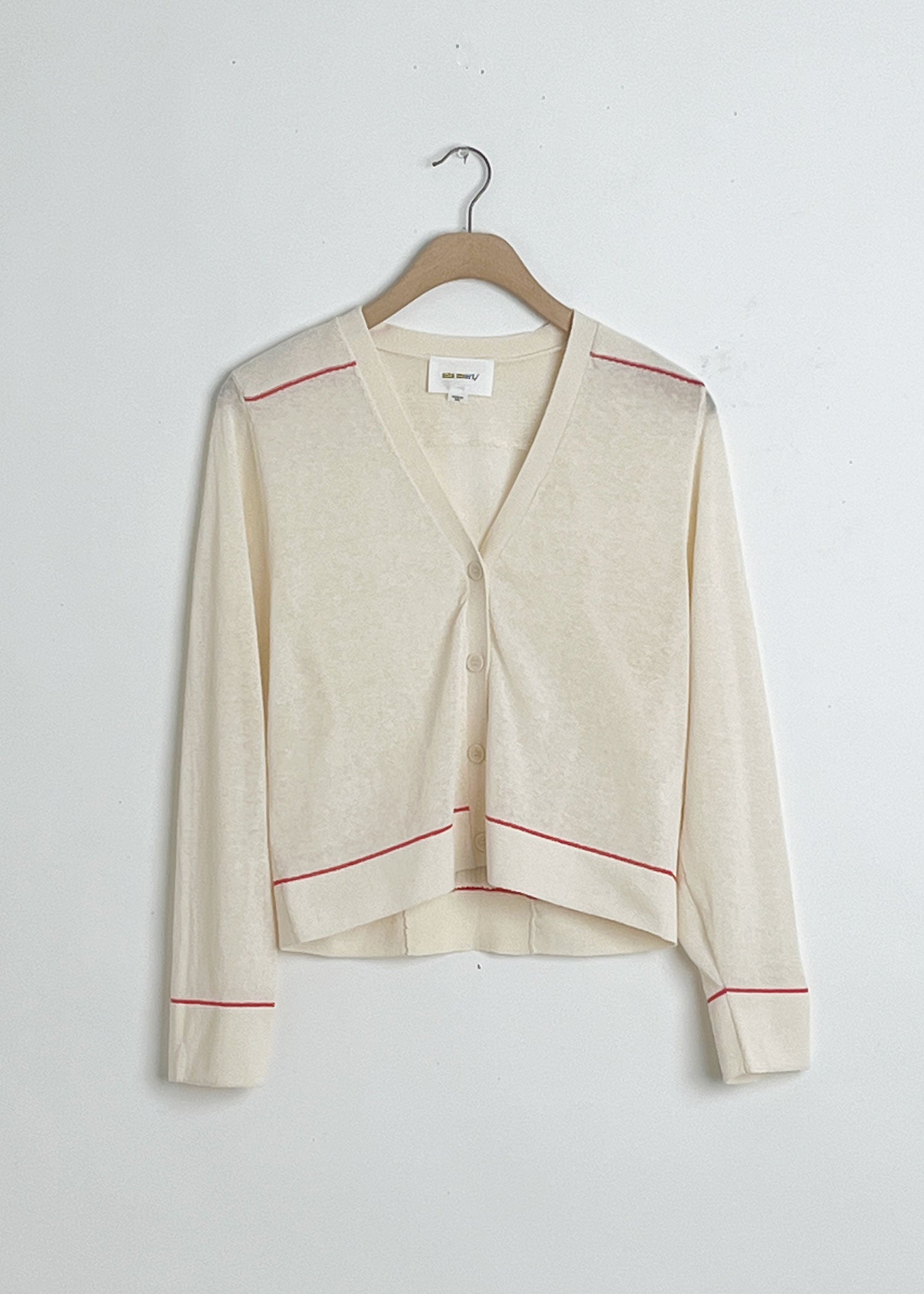 Cotton-linen knitted cardigan