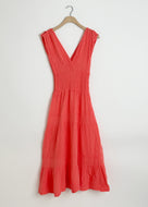 Smocked Dress - Coral Rock