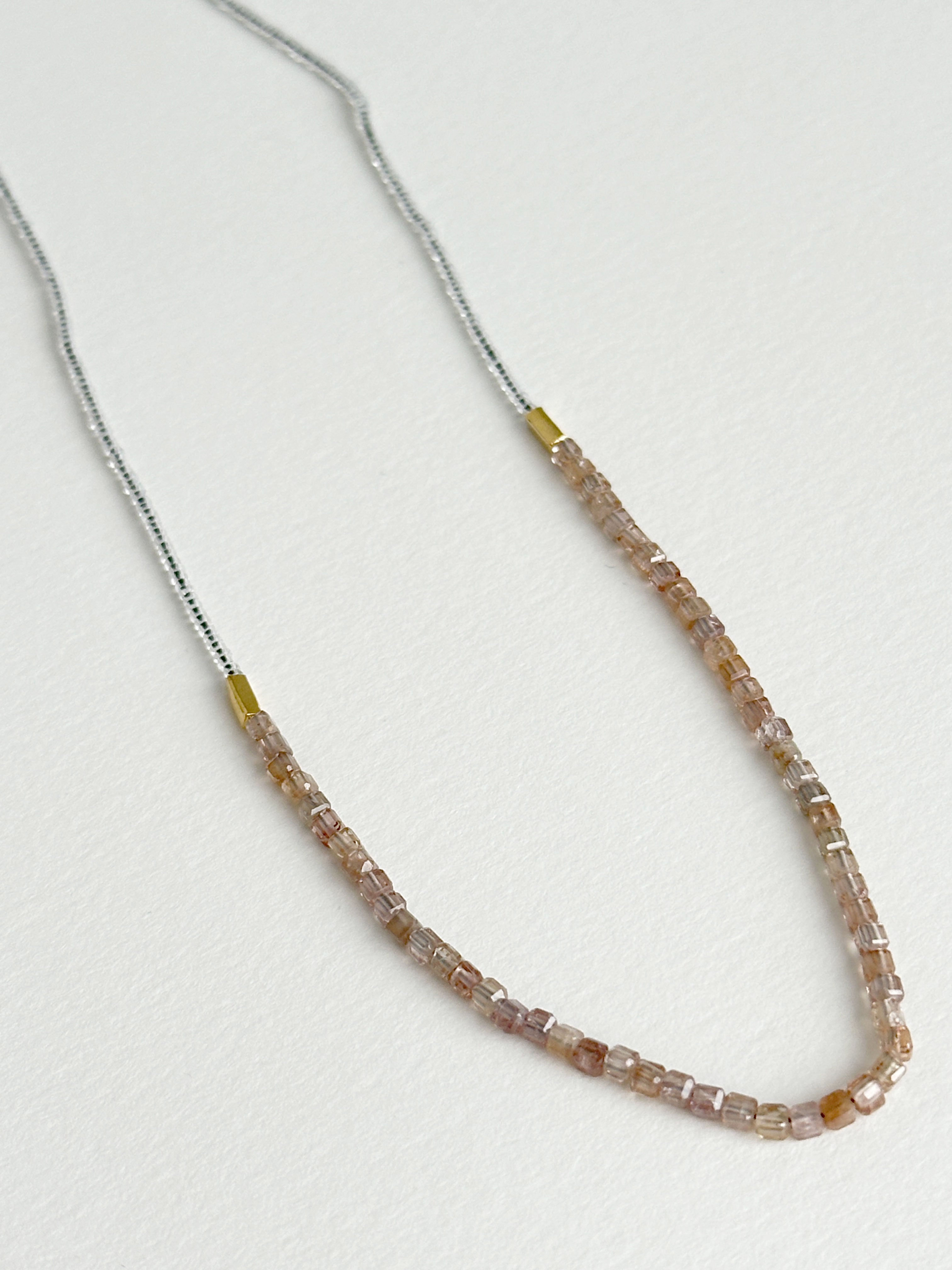 Natural Zircon Gold Vermeil Necklace