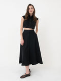 Button Skirt Black
