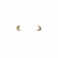 Load image into Gallery viewer, Mini Cubic Moon Post Earring
