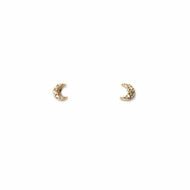 Mini Cubic Moon Post Earring