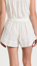 Load image into Gallery viewer, Eyelet Tap Shorts White
