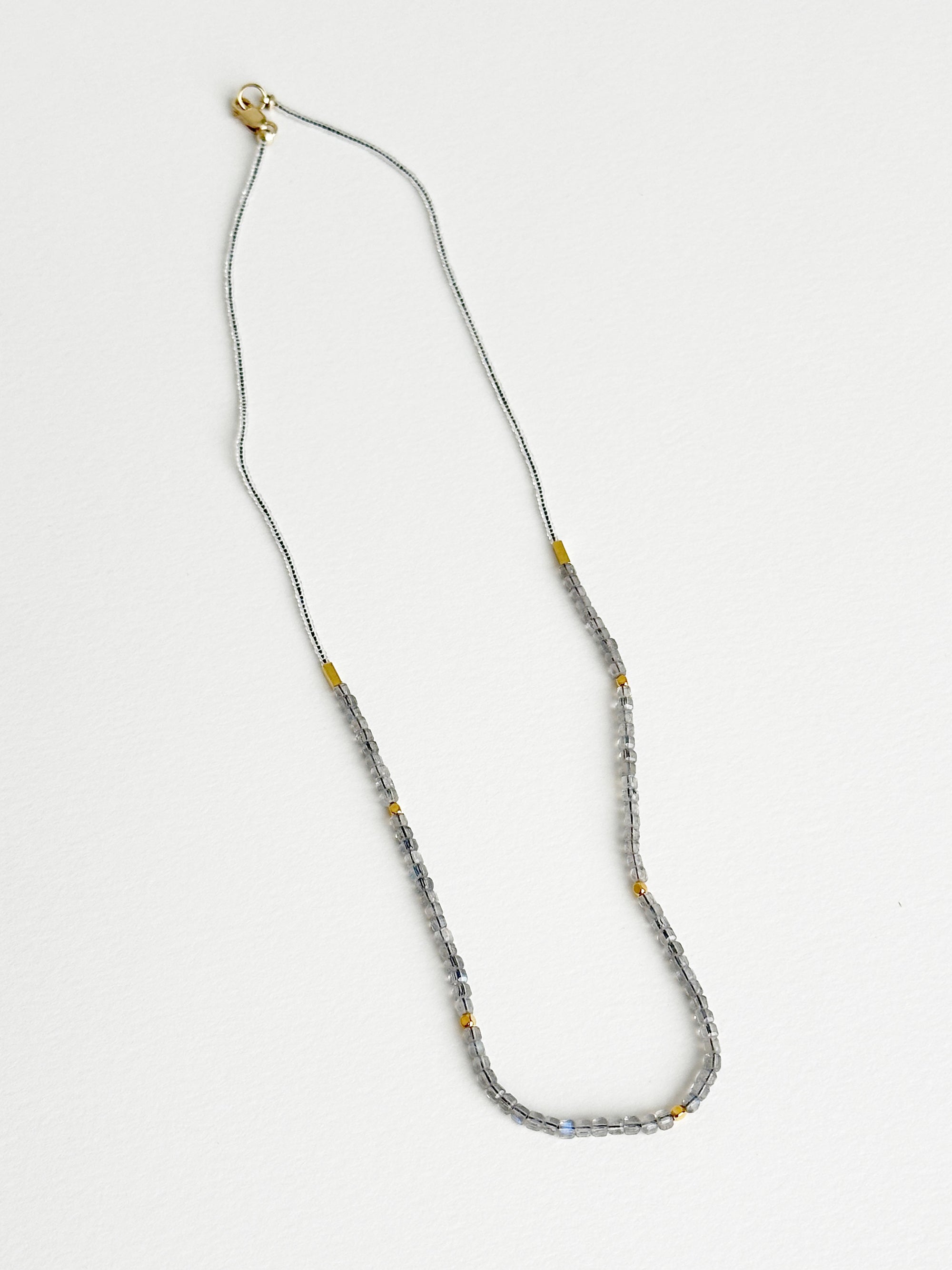 Clear Seed Labradorite Necklace