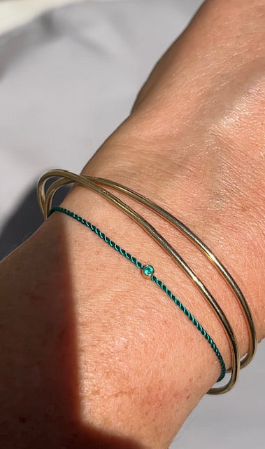 Solitaire 2mm Cord Bracelet