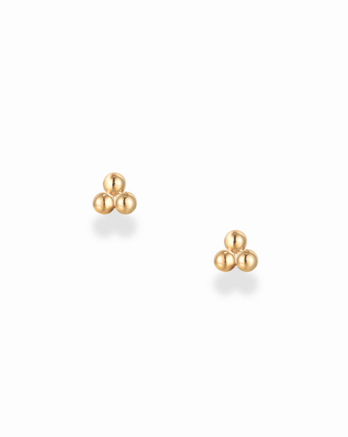 Trinity Ball Studs Gold