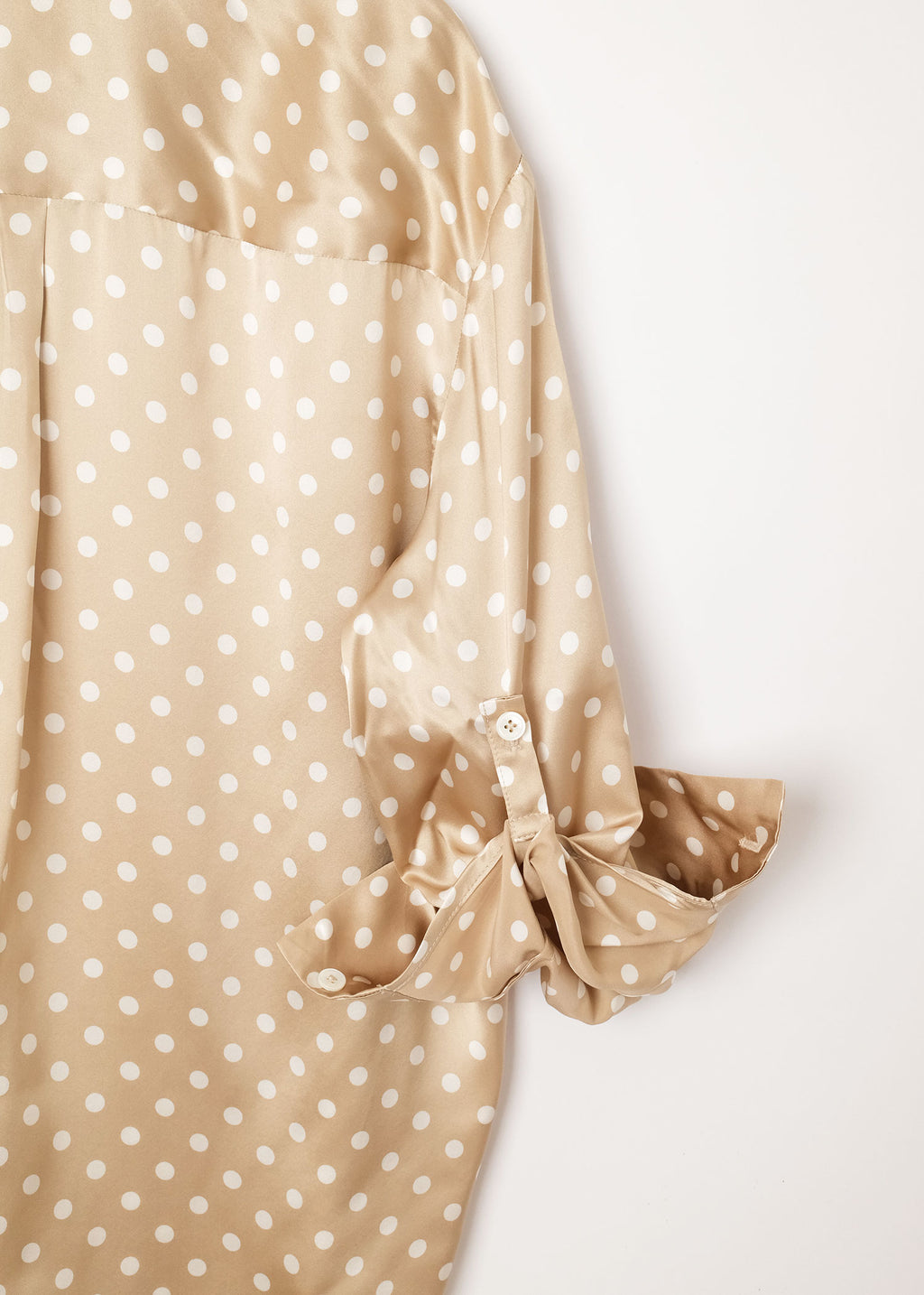 Tru Silk Shirt Almond Dot