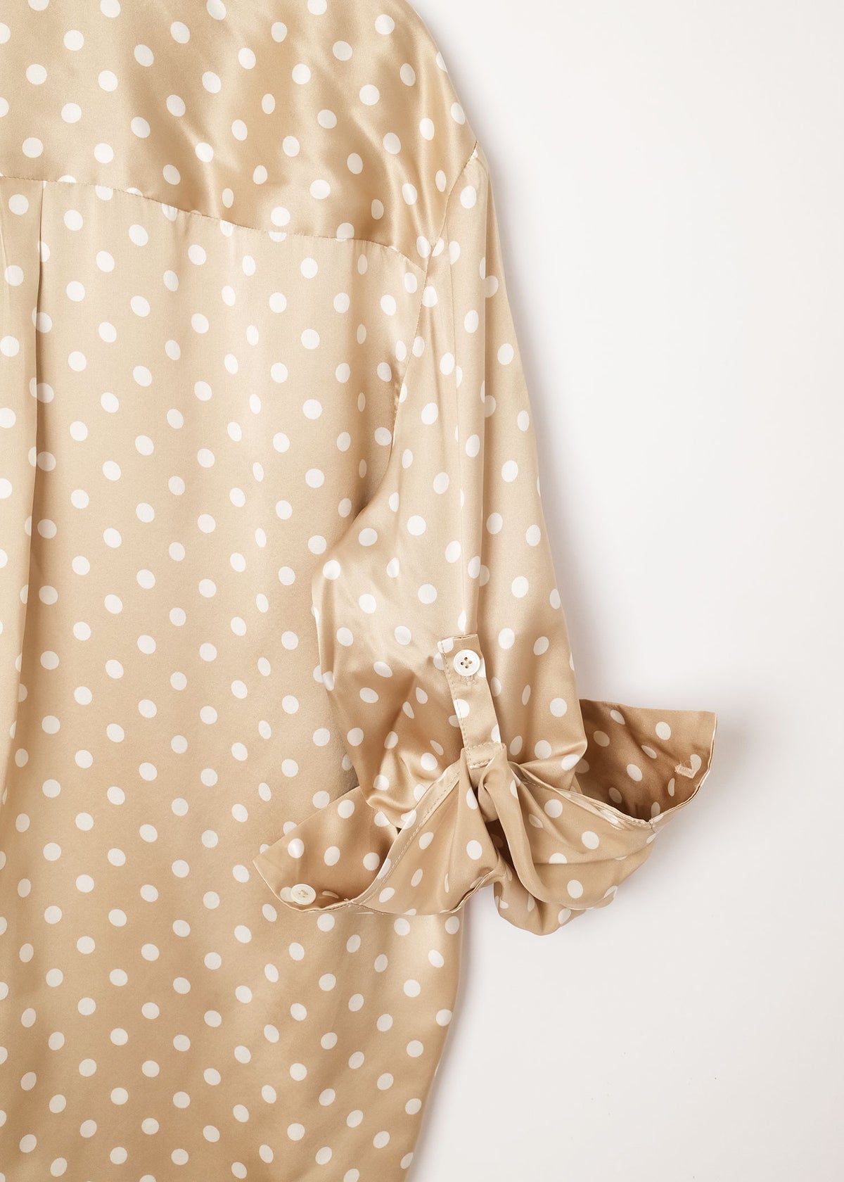 Tru Silk Shirt Almond Dot