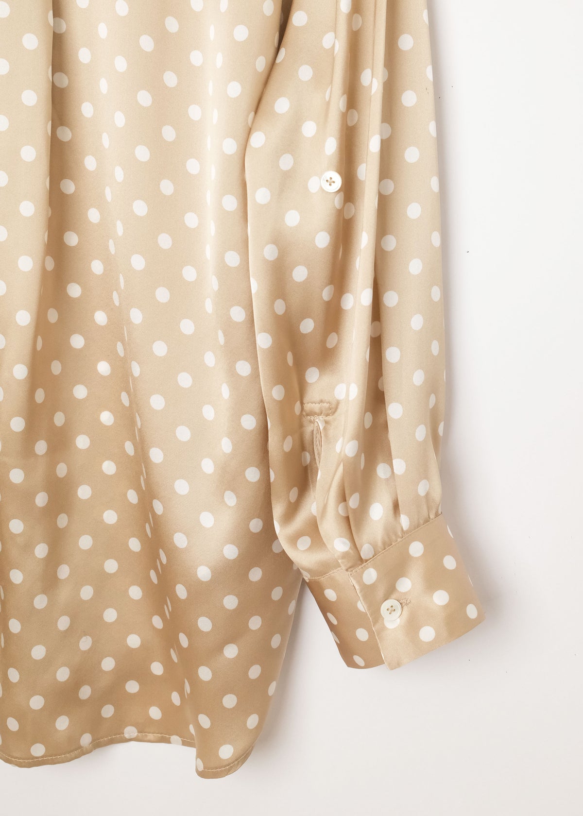 Tru Silk Shirt Almond Dot
