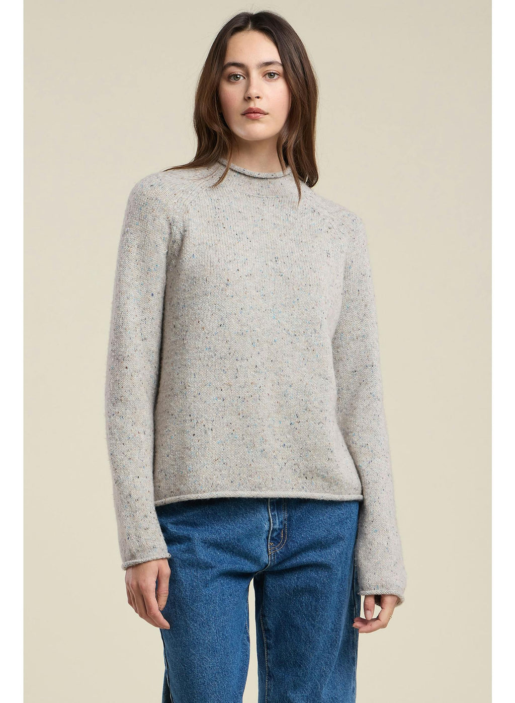 Joelle Tweed Pullover  Oatmeal