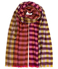 Quarter Check Scarf Rose Violet