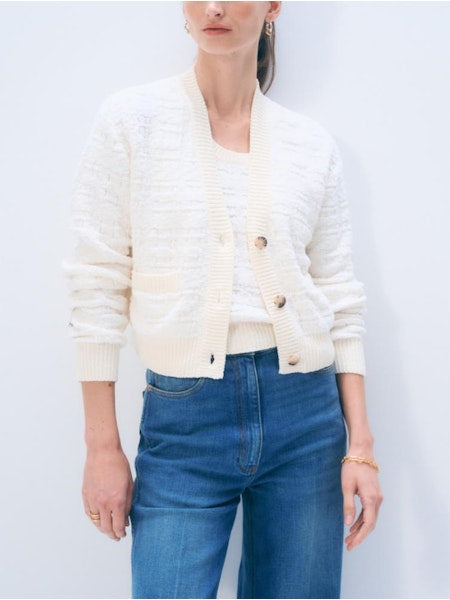 Textured Boucle Cardigan