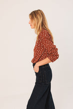 Load image into Gallery viewer, Bea Polka Dot Shirt-Terracotta
