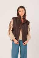 Reversible Teddy Vest - Chocolate