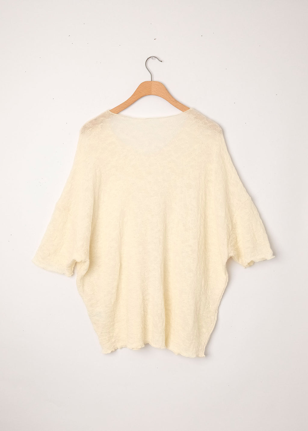Shirt Loose Vneck Raw White