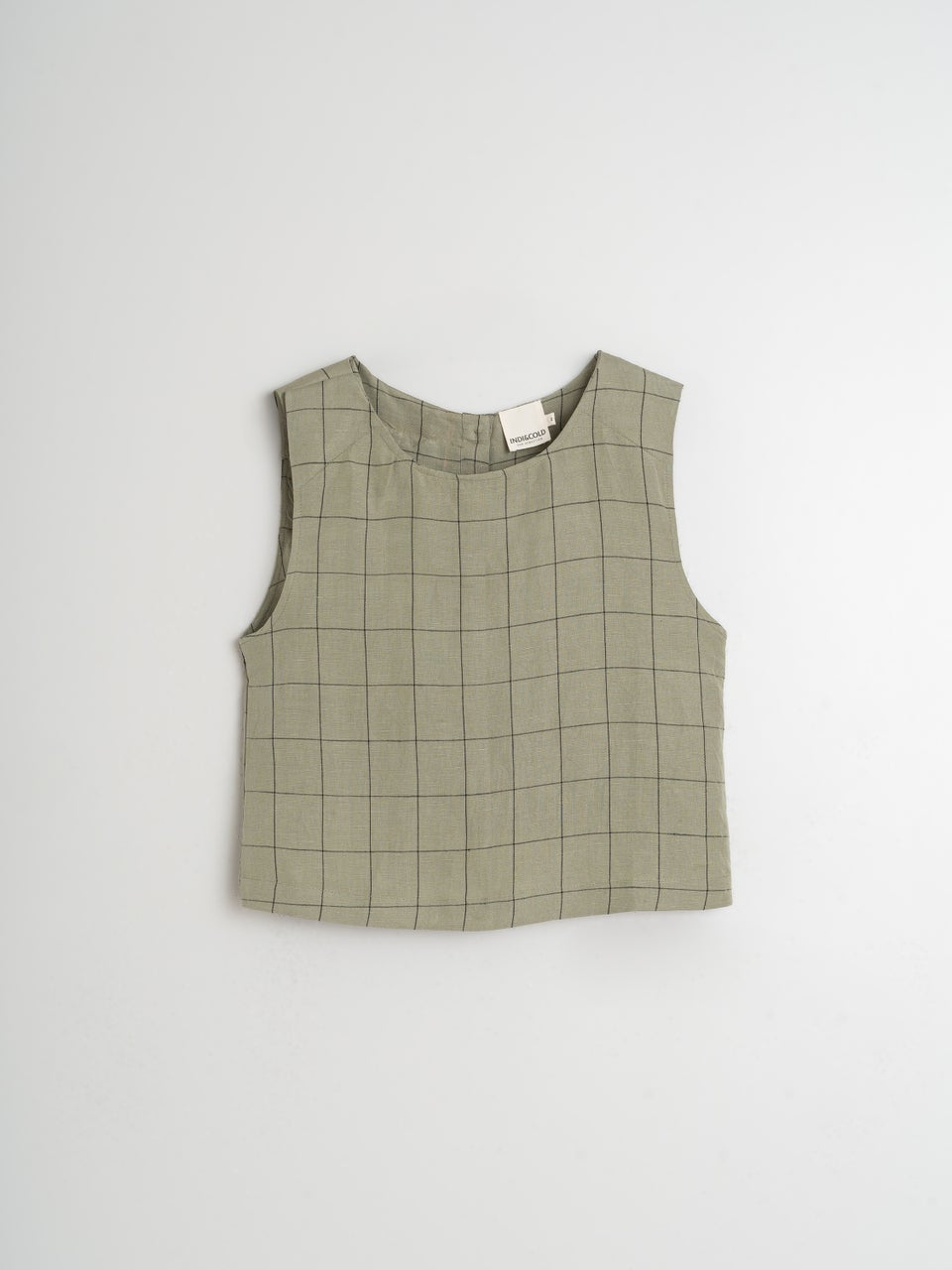 Cotton-linen Crop Top