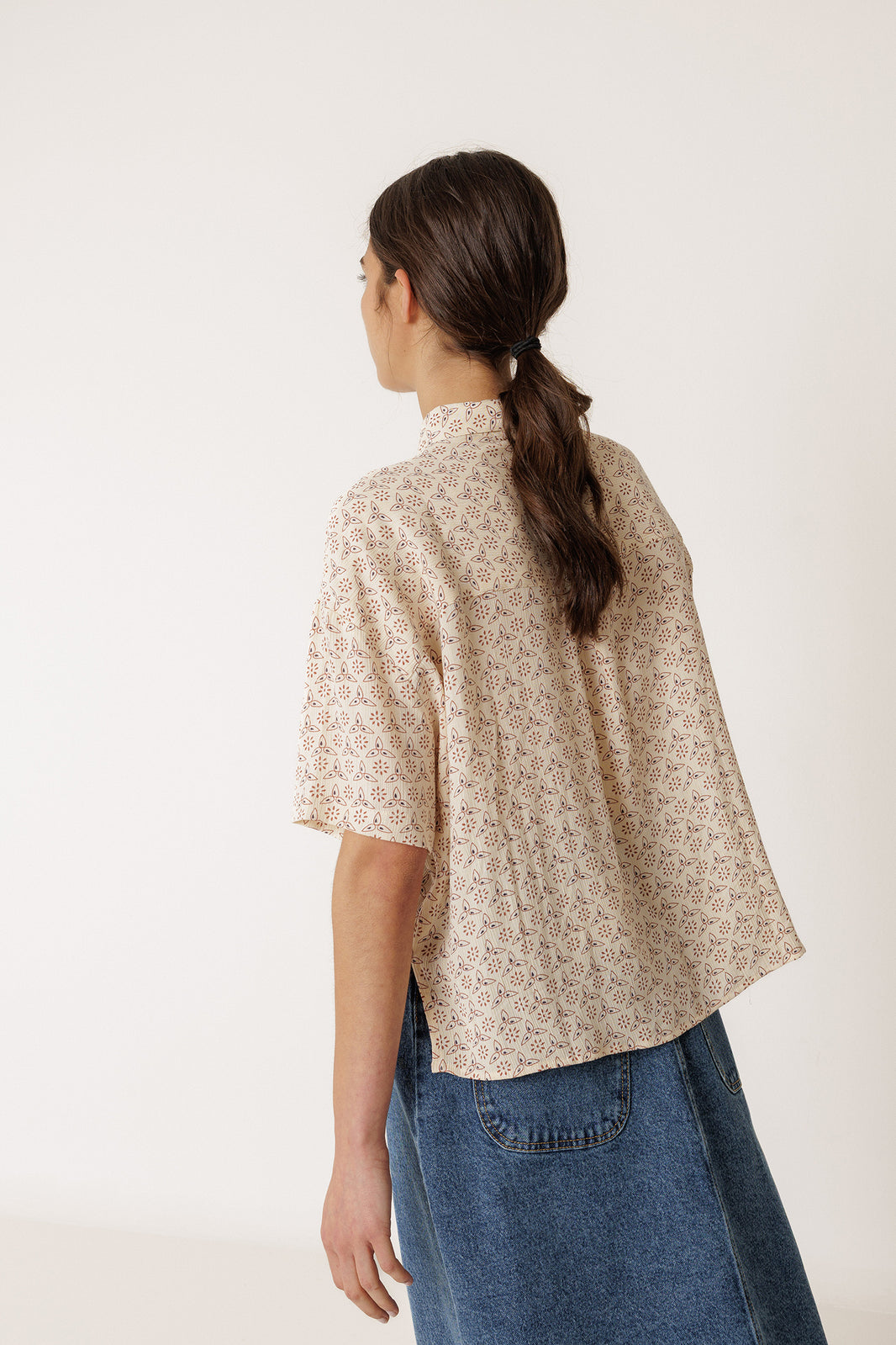 Oversized Block Print Shirt