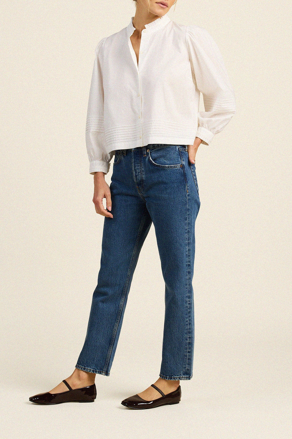 Bria Boxy Shirt White