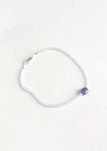 Load image into Gallery viewer, White Topaz &amp; Tanzanite Bead Bracelet
