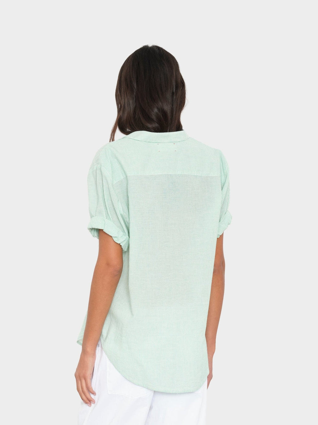 Channing Shirt Fresh Mint Tiny Stripe